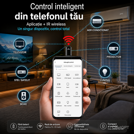 Mini Telecomandă Universală pentru Telefon (USB-C)